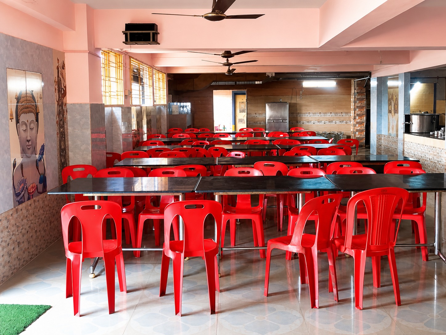 Meenakshi Boys Hostel mess dining area